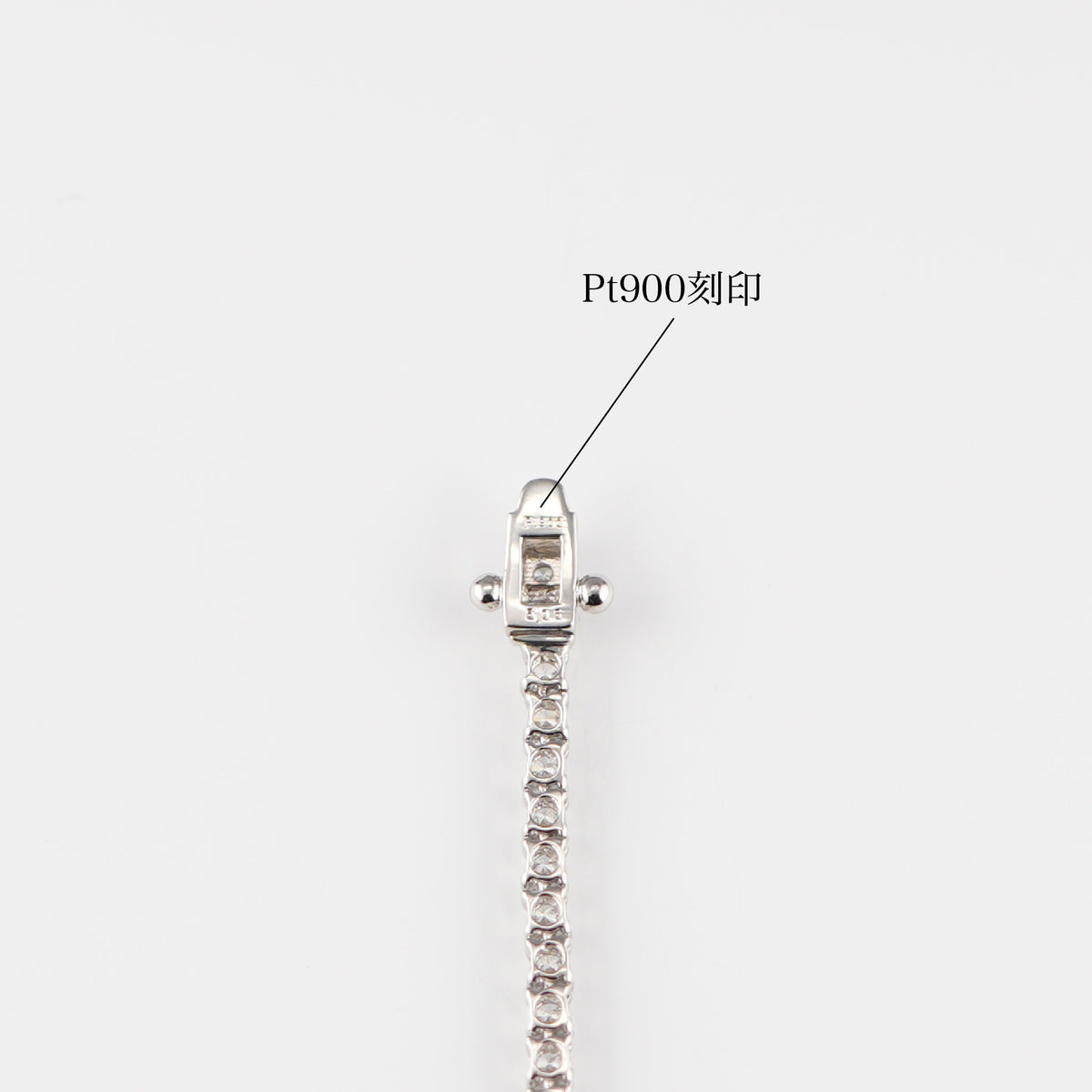 pt900台座＋pt850チェーン＋ダイヤモンド ダイヤモンドテニス ネックレス ストレート Pt900枠/Pt850(金具部分一