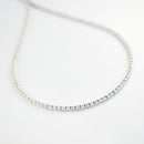 ダイヤモンドテニスネックレス ストレート Pt900枠 Pt850(金具部分一部） 幅2.3mm 45cm トータル5.00ct カラー:G〜H クラリティ:SI-2〜I-1 カット:VG〜G ※ダイヤモンドのグレードは目安となります※