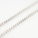 ダイヤモンドテニスネックレス ストレート Pt900枠 Pt850(金具部分一部) 幅2.3mm 45cm トータル5.43ct カラー:F〜H クラリティ:SI-1〜SI-2 カット:VG〜G ※ダイヤモンドのグレードは目安となります※