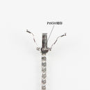 ダイヤモンドテニスネックレス ストレート Pt900枠 Pt850(金具部分一部) 幅2.4mm 45cm トータル5.00ct カラー:F〜G クラリティ:VS-1〜SI-1 カット:VG〜G ※ダイヤモンドのグレードは目安となります※