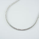 ダイヤモンドテニスネックレス ストレート Pt900枠 Pt850(金具部分一部） 幅2.4mm 45cm トータル5.00ct カラー:H〜J クラリティ:VS-2〜SI-2 カット:VG〜G ※ダイヤモンドのグレードは目安となります※