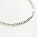 ダイヤモンドテニスネックレス ストレート Pt900枠 Pt850(金具部分一部） 幅2.4mm 45cm トータル5.05ct カラー:H〜I クラリティ:SI-1〜SI-2 カット:VG〜G ※ダイヤモンドのグレードは目安となります※