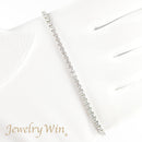 ダイヤモンドテニスブレスレット ストレート Pt900枠 Pt850(金具部分一部) 幅2.6mm 18cm トータル3.05ct カラー:G〜H クラリティ:VS-1〜SI-1 カット:EX〜VG ※ダイヤモンドのグレードは目安となります※