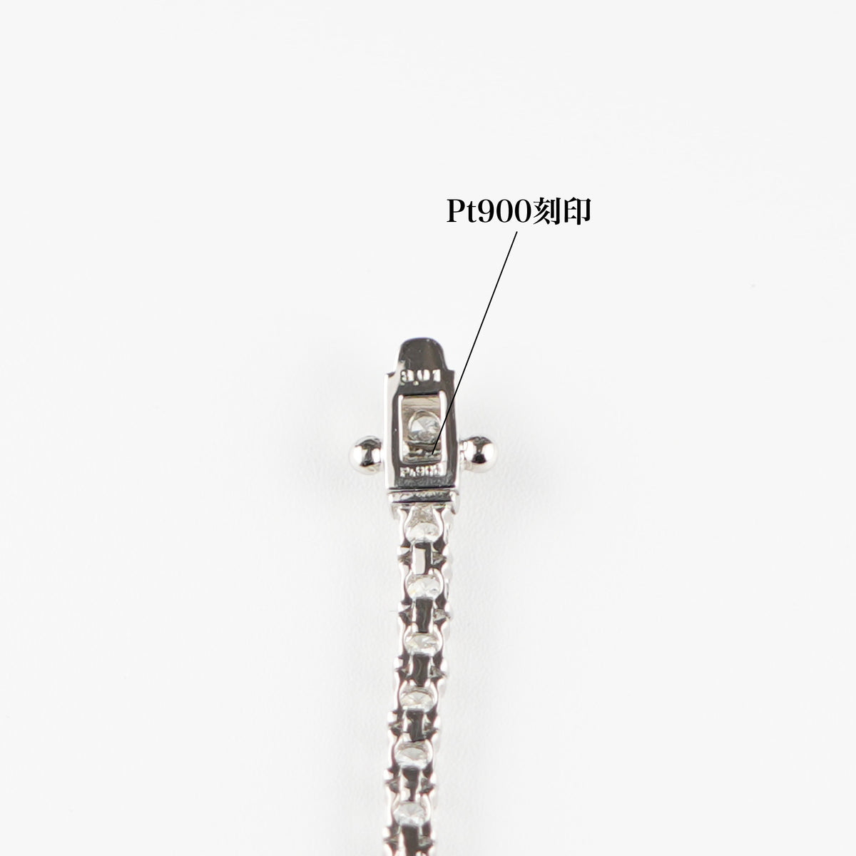 ダイヤモンドテニス ブレスレット ストレート Pt900枠 Pt850(金具部分