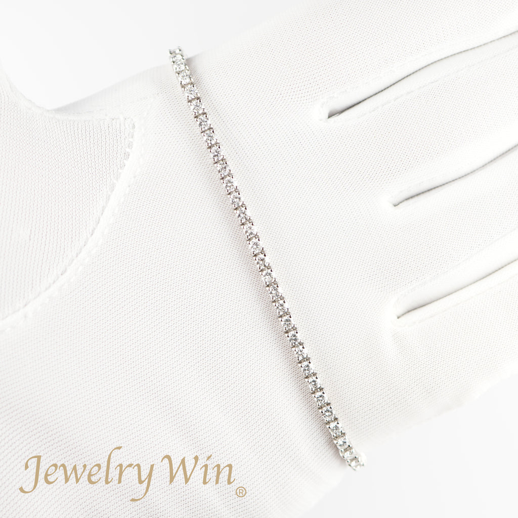 ダイヤモンドテニス ブレスレット ストレート Pt900枠 Pt850(金具部分