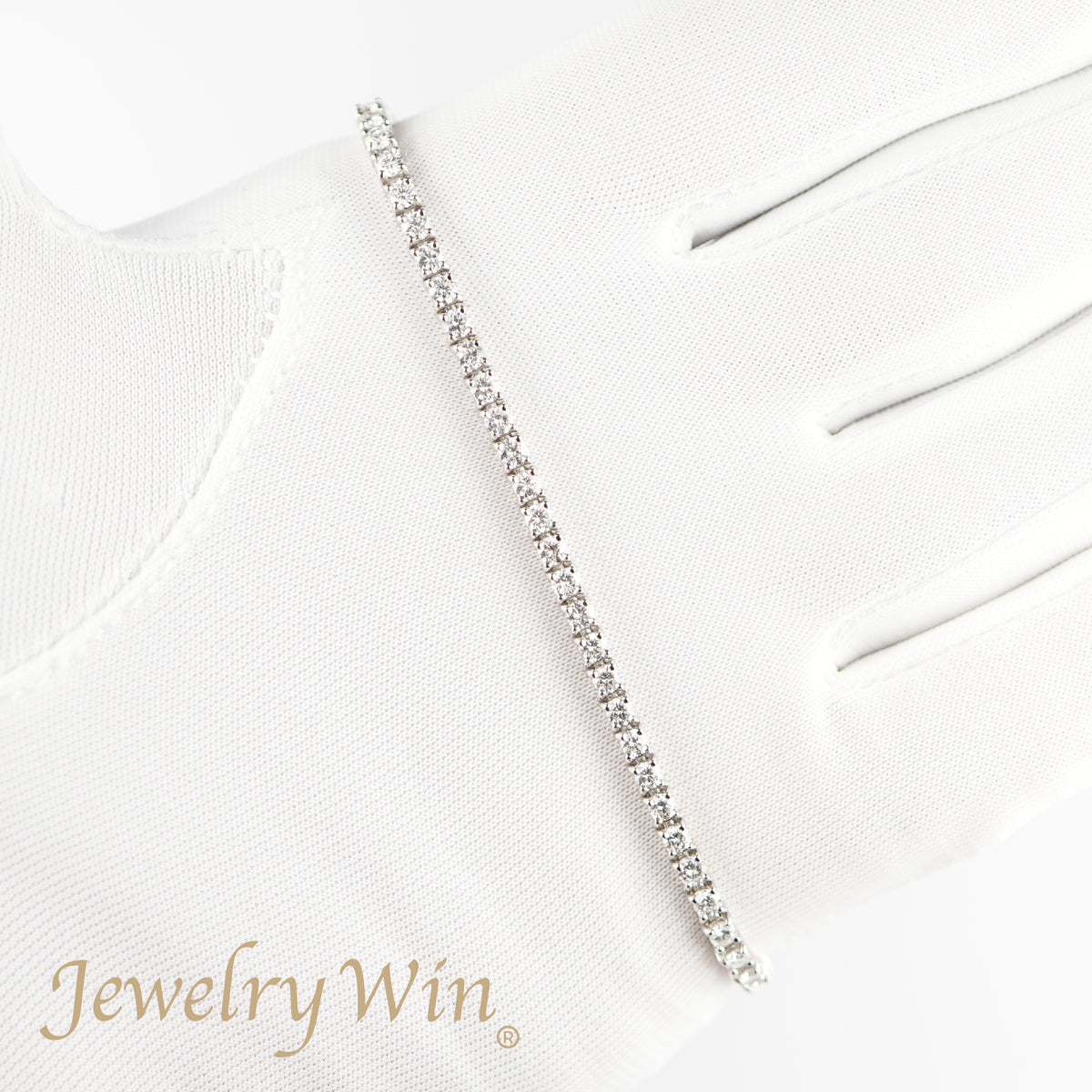 ダイヤモンドテニス ブレスレット ストレート Pt900枠 Pt850(金具部分