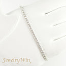 ダイヤモンドテニスブレスレット ストレート Pt900枠 Pt850(金具部分一部) 幅2.7mm 18cm トータル3.31ct カラー:F〜G クラリティ:VS-2〜SI-2 カット:VG〜G ※ダイヤモンドのグレードは目安となります※