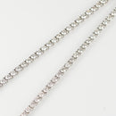 ダイヤモンドテニス ネックレス ストレート Pt900枠/Pt850(金具部分一部) 幅約3.1mm 45cm トータル10.41ct カラー:G〜H クラリティ:VS-2〜SI-1 カット:VG〜G ※ダイヤモンドのグレードは目安となります※