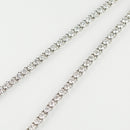 ダイヤモンドテニス ネックレス ストレート Pt900枠/Pt850(金具部分一部) 幅約3.1mm 50cm トータル10.02ct カラー:G〜H クラリティ:VS-2〜SI-2 カット:VG ※ダイヤモンドのグレードは目安となります※