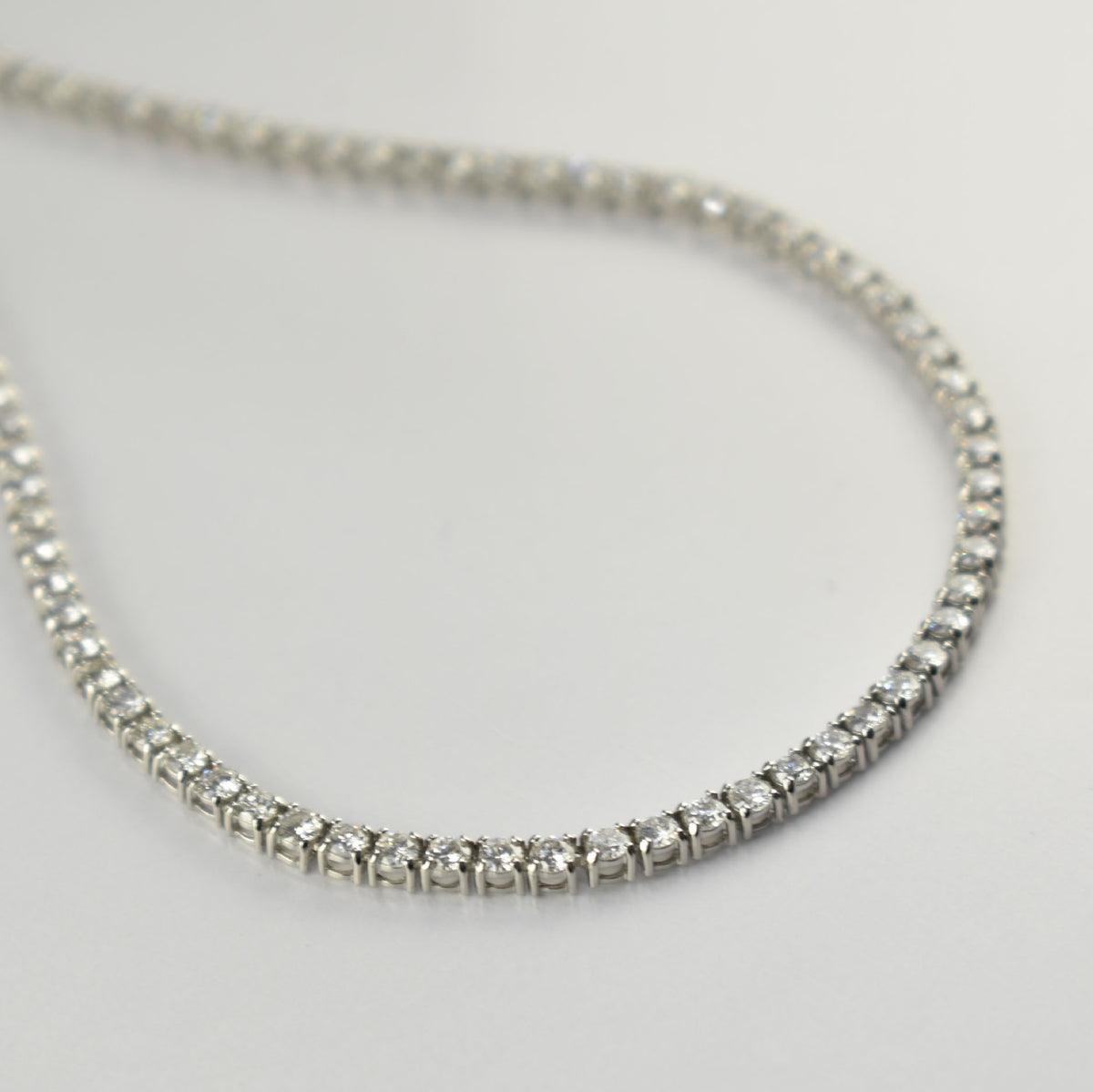 ダイヤ　Pt850 ネックス ダイヤモンドテニスネックレス ストレート Pt900枠 Pt850(金具