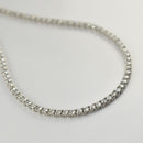 ダイヤモンドテニスネックレス ストレート Pt900枠 Pt850(金具部分一部） 幅3.0mm 45cm トータル10.00ct カラー:G〜H クラリティ:SI-1〜SI-2 カット:VG〜G ※ダイヤモンドのグレードは目安となります※