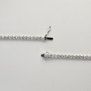 ダイヤモンドテニスネックレス ストレート Pt900枠 Pt850(金具部分一部） 幅3.0mm 45cm トータル10.00ct カラー:G〜H クラリティ:SI-1〜SI-2 カット:VG〜G ※ダイヤモンドのグレードは目安となります※