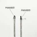 ダイヤモンドテニスネックレス ストレート Pt900枠 Pt850(金具部分一部） 幅3.0mm 45cm トータル10.00ct カラー:G〜H クラリティ:SI-1〜SI-2 カット:VG〜G ※ダイヤモンドのグレードは目安となります※