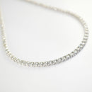 ダイヤモンドテニスネックレス ストレート Pt900枠 Pt850(金具部分一部） 幅3.0mm 50cm トータル10.00ct カラー:H〜I クラリティ:VS-2〜SI-1 カット:VG ※ダイヤモンドのグレードは目安となります※