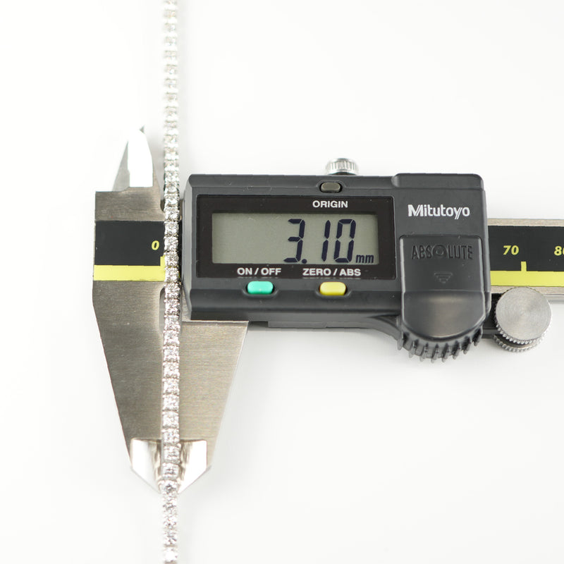 ダイヤモンドテニスネックレス ストレート Pt900枠 Pt850(金具部分一部) 幅3.1mm 45cm トータル10.30ct カラー:H〜I クラリティ:VS-2〜SI-2 カット:VG ※ダイヤモンドのグレードは目安となります※