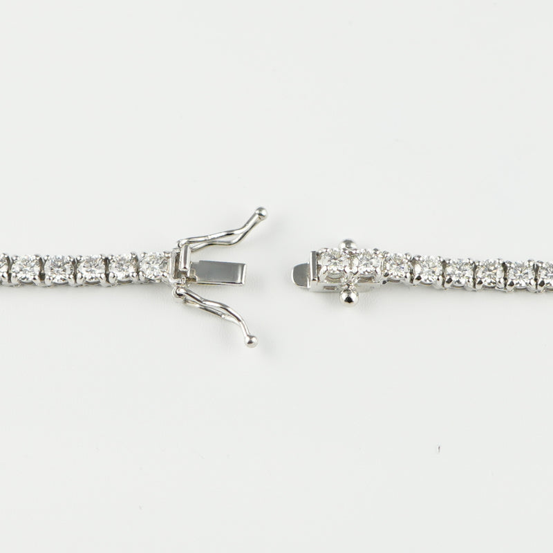ダイヤモンドテニスネックレス ストレート Pt900枠 Pt850(金具部分一部) 幅3.1mm 45cm トータル10.30ct カラー:H〜I クラリティ:VS-2〜SI-2 カット:VG ※ダイヤモンドのグレードは目安となります※