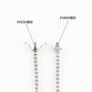 ダイヤモンドテニスネックレス ストレート Pt900枠 Pt850(金具部分一部） 幅3.1mm 45cm トータル11.12ct カラー:G〜H クラリティ:SI-1〜SI-2 カット:VG〜G ※ダイヤモンドのグレードは目安となります※