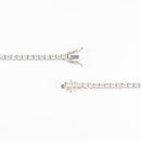 ダイヤモンドテニスネックレス ストレート Pt900枠 Pt850(金具部分一部） 幅3.1mm 45cm トータル11.12ct カラー:G〜H クラリティ:SI-1〜SI-2 カット:VG〜G ※ダイヤモンドのグレードは目安となります※