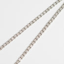 ダイヤモンドテニスネックレス ストレート Pt900枠 Pt850(金具部分一部) 幅3.1mm 50cm トータル10.00ct カラー:G〜H クラリティ:VS-2〜SI-1 カット:VG ※ダイヤモンドのグレードは目安となります※