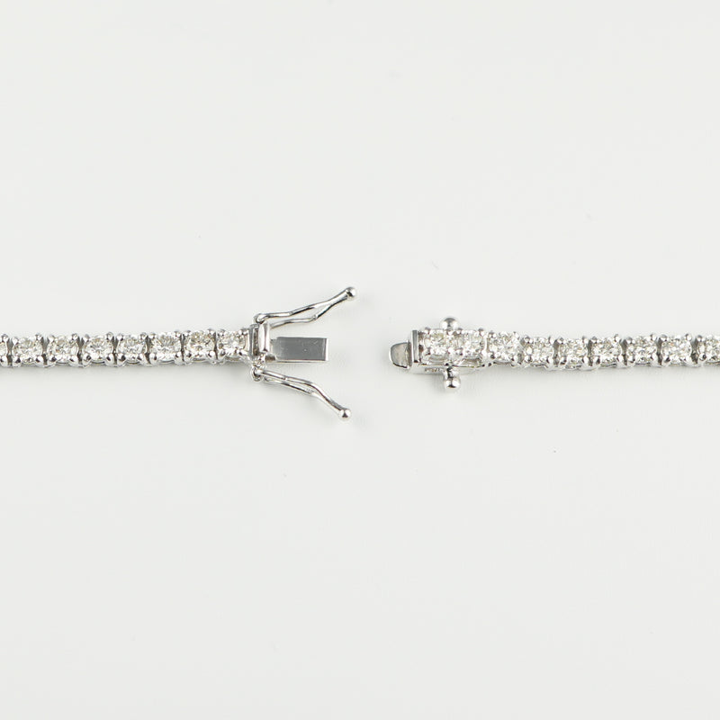 ダイヤモンドテニスネックレス ストレート Pt900枠 Pt850(金具部分一部) 幅3.1mm 50cm トータル10.01ct カラー:G〜I クラリティ:VS-2〜SI-2 カット:VG〜G ※ダイヤモンドのグレードは目安となります※