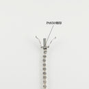 ダイヤモンドテニスネックレス ストレート Pt900枠 Pt850(金具部分一部) 幅3.1mm 50cm トータル10.01ct カラー:G〜I クラリティ:VS-2〜SI-2 カット:VG〜G ※ダイヤモンドのグレードは目安となります※