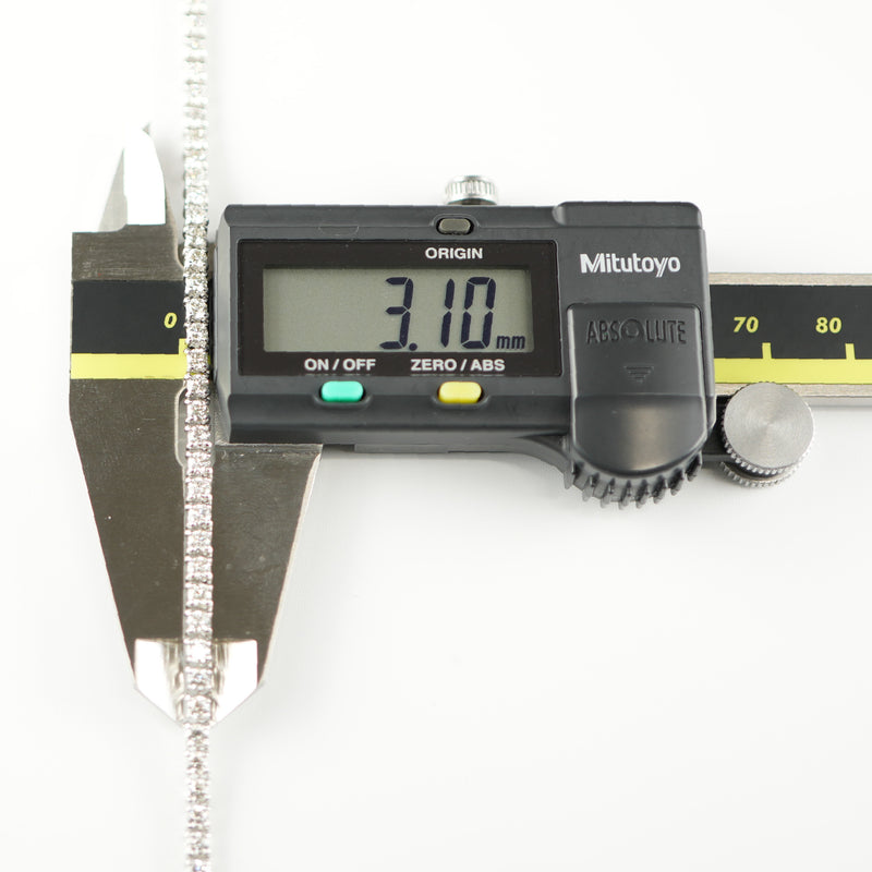 ダイヤモンドテニスネックレス ストレート Pt900枠 Pt850(金具部分一部) 幅3.1mm 50cm トータル10.01ct カラー:G〜I クラリティ:VS-2〜SI-2 カット:VG〜G ※ダイヤモンドのグレードは目安となります※