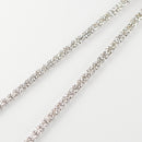 ダイヤモンドテニスネックレス ストレート Pt900枠 Pt850(金具部分一部) 幅3.2mm 45cm トータル15.00ct カラー:J〜K クラリティ:VS-1〜SI-2 カット:VG〜G ※ダイヤモンドのグレードは目安となります※