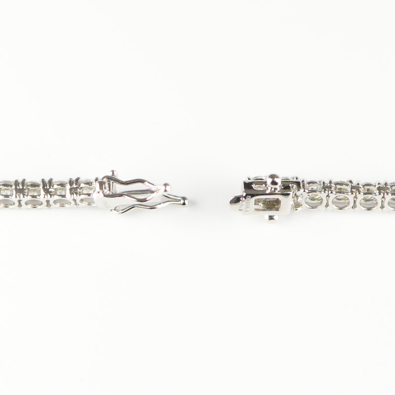 ダイヤモンドテニスネックレス ストレート Pt900枠 Pt850(金具部分一部) 幅3.3mm 47.5cm トータル15.00ct カラー:G〜H クラリティ:VS-2〜SI-1 カット:VG ※ダイヤモンドのグレードは目安となります※