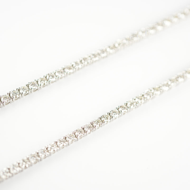 ダイヤモンドテニスネックレス ストレート Pt900枠 Pt850(金具部分一部) 幅3.3mm 47.5cm トータル15.00ct カラー:G〜H クラリティ:VS-2〜SI-1 カット:VG ※ダイヤモンドのグレードは目安となります※