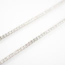 ダイヤモンドテニスネックレス ストレート Pt900枠 Pt850(金具部分一部) 幅3.3mm 50.5cm トータル15.01ct カラー:G〜H クラリティ:VS-2〜SI-2 カット:VG〜G ※ダイヤモンドのグレードは目安となります※