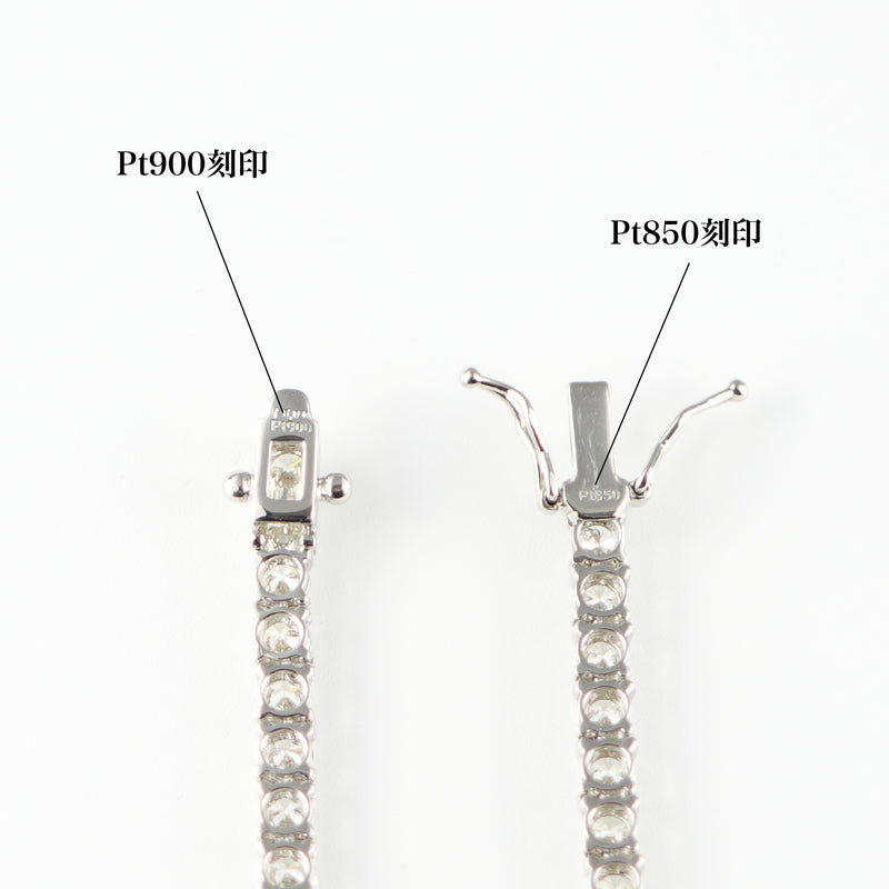 ダイヤモンドテニスネックレス ストレート Pt900枠 Pt850(金具部分一部) 幅3.3mm 47.5cm トータル15.00ct カラー:G〜H クラリティ:VS-2〜SI-1 カット:VG ※ダイヤモンドのグレードは目安となります※