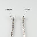 ダイヤモンドテニスブレスレット ストレート Pt900枠 Pt850(金具部分一部) 幅3.4mm 18cm トータル5.00ct カラー:F〜G クラリティ:VS-1〜SI-1 カット:VG〜G ※ダイヤモンドのグレードは目安となります※