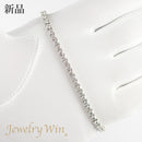 ダイヤモンドテニスブレスレット ストレート Pt900枠 Pt850(金具部分一部) 幅3.4mm 18cm トータル5.03ct カラー:G〜I クラリティ:VS-2〜SI-2 カット:VG ※ダイヤモンドのグレードは目安となります※