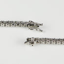 ダイヤモンドテニスブレスレット ストレート Pt900枠 Pt850(金具部分一部) 幅3.4mm 18cm トータル5.06ct カラー:G〜H クラリティ:SI-1〜SI-2 カット:VG〜G ※ダイヤモンドのグレードは目安となります※