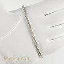 ダイヤモンドテニスブレスレット ストレート Pt900枠 Pt850(金具部分一部) 幅3.4mm 18cm トータル5.06ct カラー:G〜H クラリティ:SI-1〜SI-2 カット:VG〜G ※ダイヤモンドのグレードは目安となります※