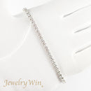 ダイヤモンドテニスブレスレット ストレート Pt900枠 Pt850(金具部分一部) 幅3.4mm 20cm トータル5.09ct カラー:G〜H クラリティ:VS-2〜SI-1 カット:VG ※ダイヤモンドのグレードは目安となります※