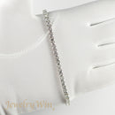 ダイヤモンドテニスブレスレット ストレート Pt900枠 Pt850(金具部分一部) 幅3.6mm 20cm トータル7.00ct カラー:G〜H クラリティ:VS-1〜SI-1 カット:VG〜G ※ダイヤモンドのグレードは目安となります※