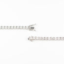 ダイヤモンドテニスネックレス ストレート Pt900枠 Pt850(金具部分一部) 幅3.9mm 44.5cm トータル20.14ct カラー:G〜H クラリティ:VS-2〜SI-2 カット:VG〜G ※ダイヤモンドのグレードは目安となります※