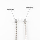 ダイヤモンドテニスネックレス ストレート Pt900枠 Pt850(金具部分一部) 幅3.9mm 44.5cm トータル20.14ct カラー:G〜H クラリティ:VS-2〜SI-2 カット:VG〜G ※ダイヤモンドのグレードは目安となります※