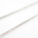 ダイヤモンドテニスネックレス ストレート Pt900枠 Pt850(金具部分一部) 幅3.9mm 44.5cm トータル20.14ct カラー:G〜H クラリティ:VS-2〜SI-2 カット:VG〜G ※ダイヤモンドのグレードは目安となります※