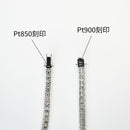 ダイヤモンドテニスブレスレット ストレート Pt900枠 Pt850(金具部分一部) 幅4.3mm 20.5cm トータル9.60ct ※ダイヤモンドのグレードは目安となります※