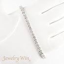 ダイヤモンドテニスブレスレット ストレート Pt900枠 Pt850(金具部分一部) 幅4.4mm 20cm トータル10.62ct カラー:G〜H クラリティ:VS-2〜SI-2 カット:VG〜G ※ダイヤモンドのグレードは目安となります※