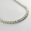 ダイヤモンドテニスネックレス ストレート Pt900枠 Pt850(金具部分一部） 幅4.5mm 45cm トータル30.00ct カラー:I〜J クラリティ:SI-1〜SI-2 カット:VG〜G ※ダイヤモンドのグレードは目安となります※