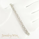 ダイヤモンド付ブレスレット(全周) Pt900枠 Pt850(金具部分一部) 幅5.8mm 19cm トータル7.65ct カラー:J〜K クラリティ:VS-1〜SI-1 ※ダイヤモンドのグレードは目安となります※