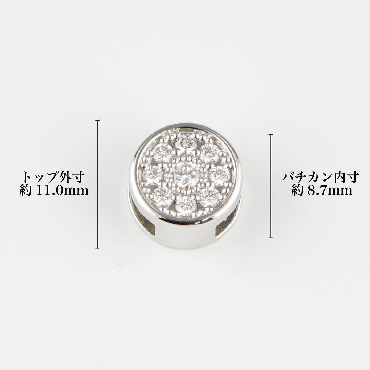 ペンダントトップ Pt900 ダイヤモンド付 (Type-CN)