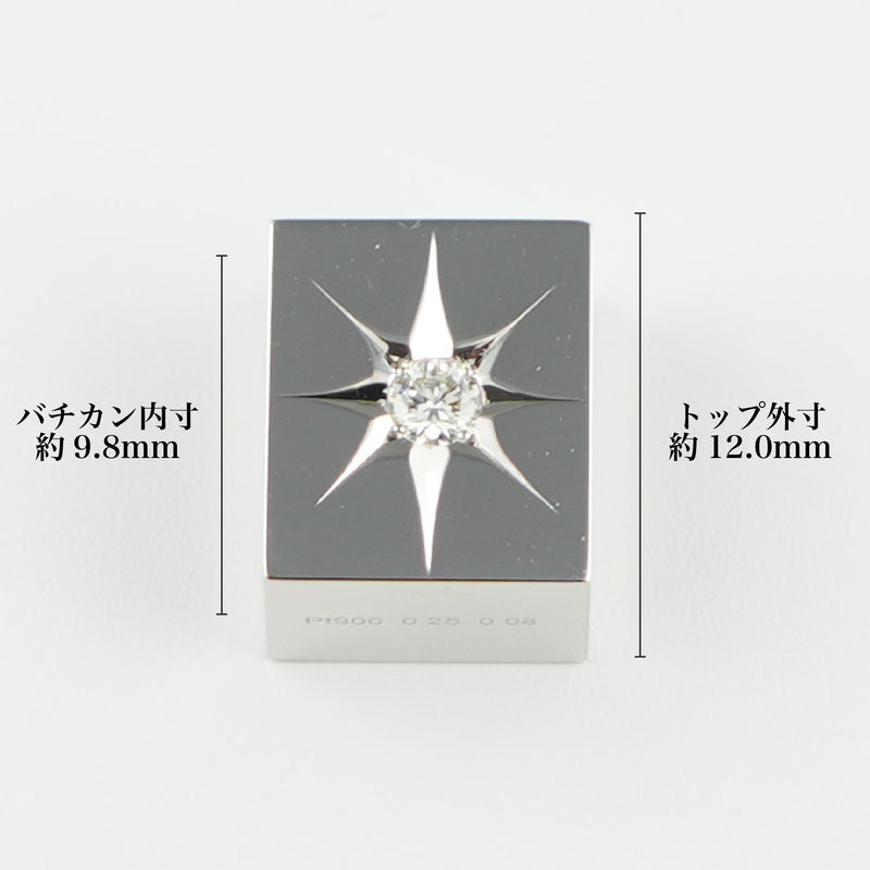 ペンダントトップ Pt900 ダイヤ付 (Type-CO-OF リバーシブル) 中