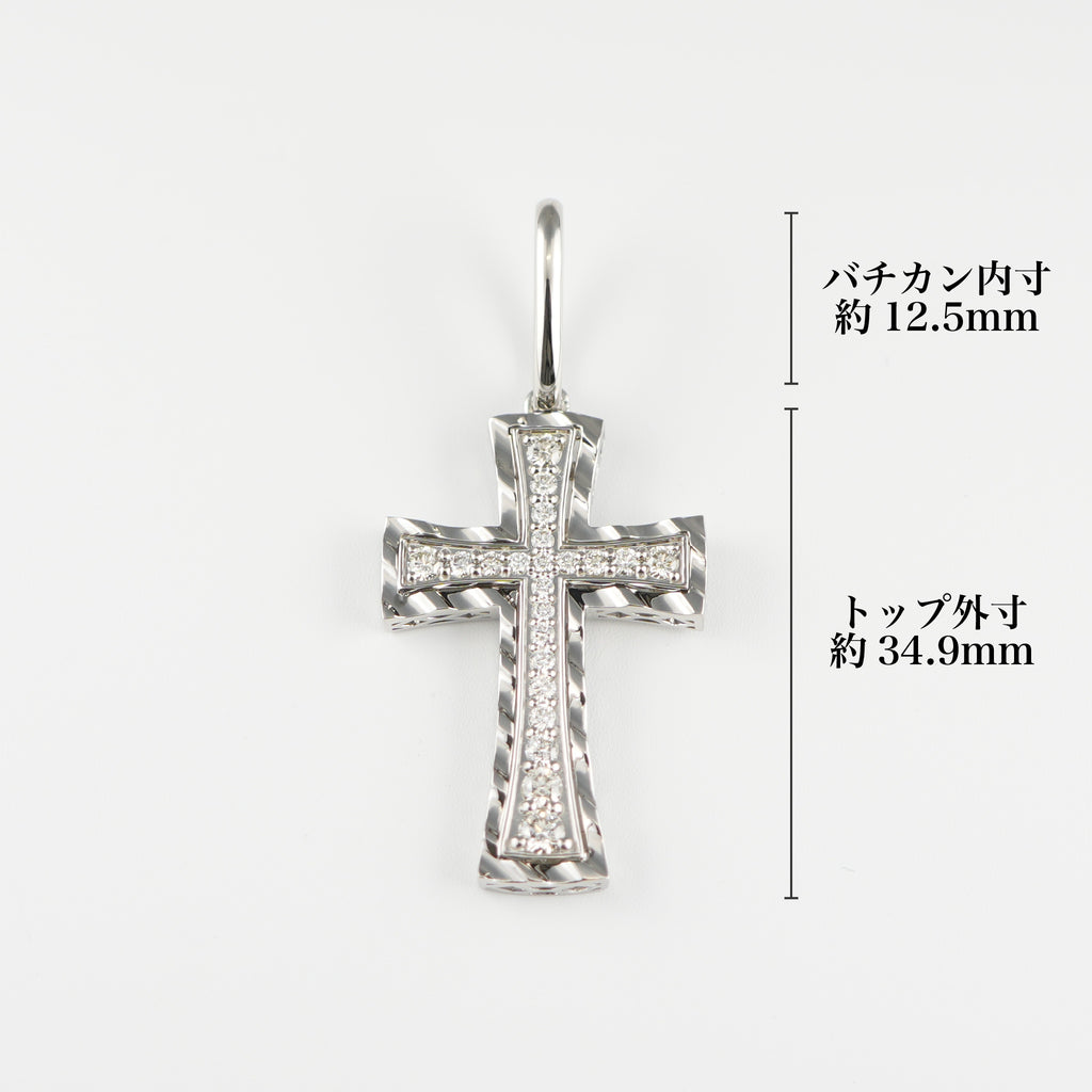 ペンダントトップ Pt900 ダイヤモンド付 (Type-NM-大)