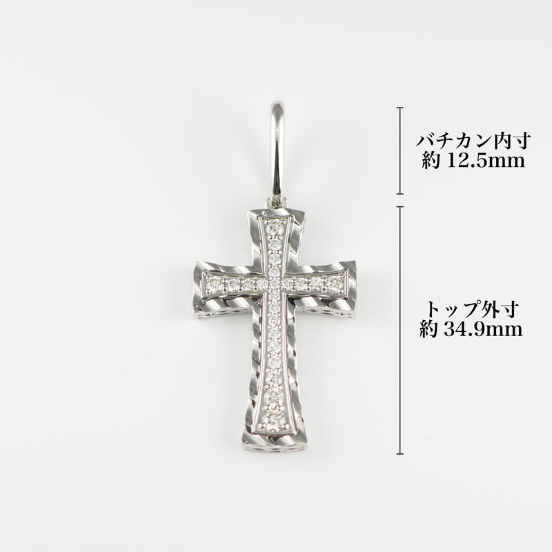 ペンダントトップ Pt900 ダイヤモンド付 (Type-NM-大)