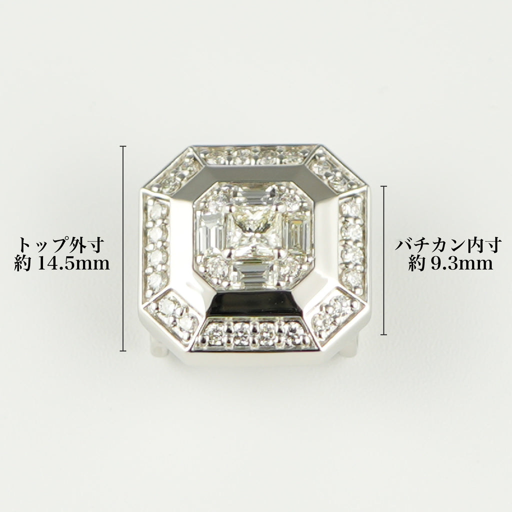 pt 900 ダイヤモンドペンダントトップ Pt900/K18WG ダイヤモンド ペンダントトップ 1.93ct — セルビー
