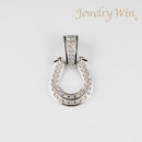 ペンダントトップ Pt950 ダイヤ付 (Type-KD) 中